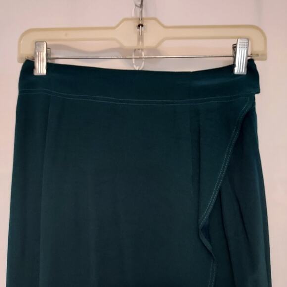 Vintage Audio by Connie Anderson Teal Blue Two Piece Button Down Shirt Skirt Set - Picture 13 of 15